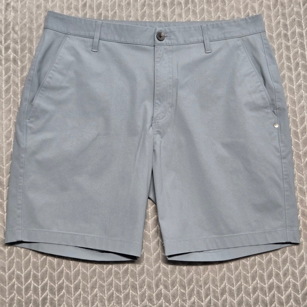 Vuori Meta Shorts Mens 34 Light Blue Gray V379 Technical Performance Golf Casual